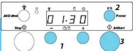 Jet D offrost Stop 0 1.30 - + 2 Power JetStart 1 3