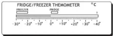 FRIDGE/FREEZER THEMOMETER °C FREEZER FRIDGE 1 -30° -20° -10° 0° +10° +20° +30° +40°