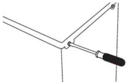 Logik LUR55W13E - Ändra dörrens gångjärn - 7