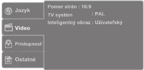 Jazyk Pomer strán : 16:9 TV systém : PAL Video Inteligentný obraz : Uživateľský Prístupnosť Ostatné
