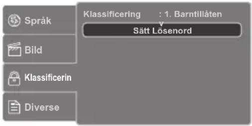 Språk Bild Klassificerin Diverse Klassificering : 1. Barntillåten Sätt Lösenord