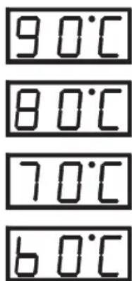 90°C 80°C 70°C 60°C