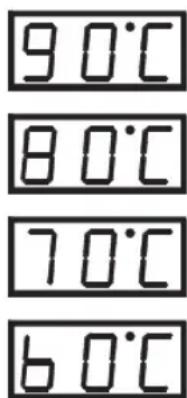 90°C 80°C 70°C 60°C