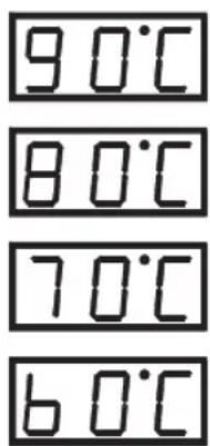 90°C 80°C 70°C 60°C