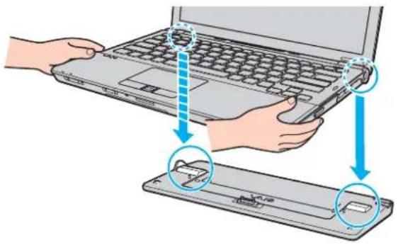SONY Vaio VGN-SR3 - Připojení počítače k dokovací stanici - 3