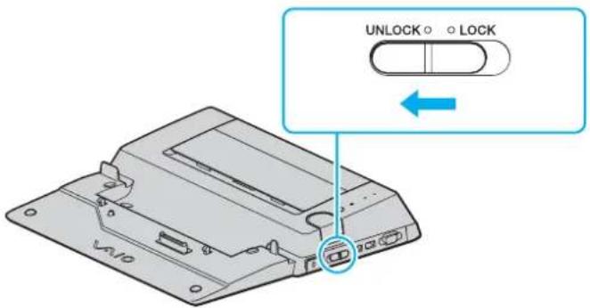 UNLOCK ○ LOCK ←