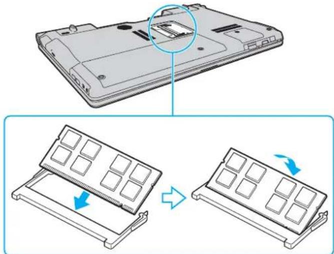 SONY Vaio VGN-AW11XU - Vyjmutí a instalace paměťového modulu - 3