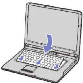 SONY Vaio VGN-S2HP - Vyjmutí a instalace paměťového modulu (řada VGN-B) - 9