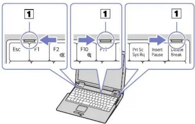SONY Vaio VGN-S2HP - Vyjmutí a instalace paměťového modulu (řada VGN-B) - 3