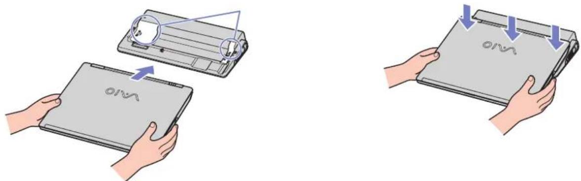 SONY Vaio VGN-S2HP - Připojení notebooku k docking station (řada VGN-B) - 4