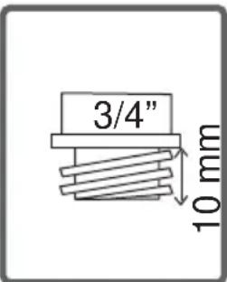 3/4" 10 mm