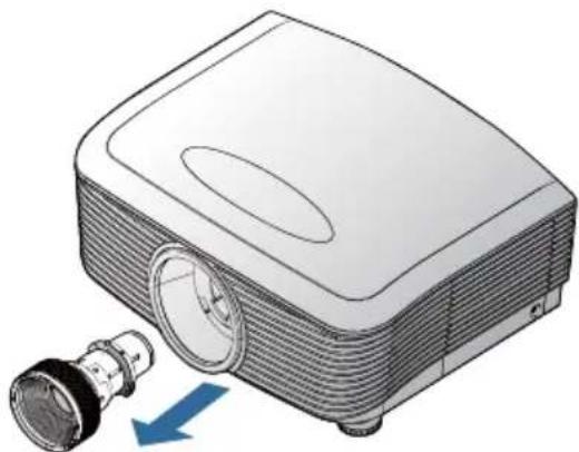 OPTOMA EH503e - Removing the Existing Lens From the Projector - 4