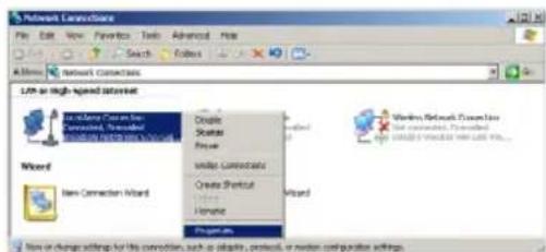 Network Connections File Edit View Favorites Tools Advanced Help Aldem Network Connections LTM as high-speed connections Open Delete Delete Show Connections Create Shortcut Show Playup Windows Network Connection Line Show Connections, Connected Show Connections from Web With... Word New Connection Wizard Word on change settings for this connection, such as options, protocols, or network configuration settings.