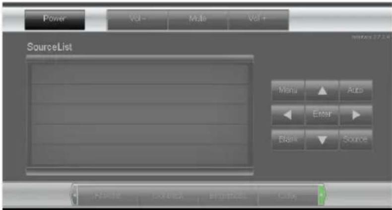 Power Vol- Mute Vol+ SourceList Menu Auto Enter Blank Source 150-16 Lock Back Stop Back Copy