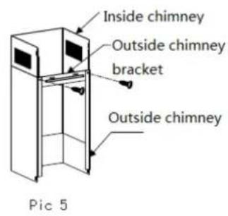 Inside chimney Outside chimney bracket Outside chimney Pic 5