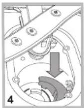 Technical diagram of a mechanical device with numbered components for identification