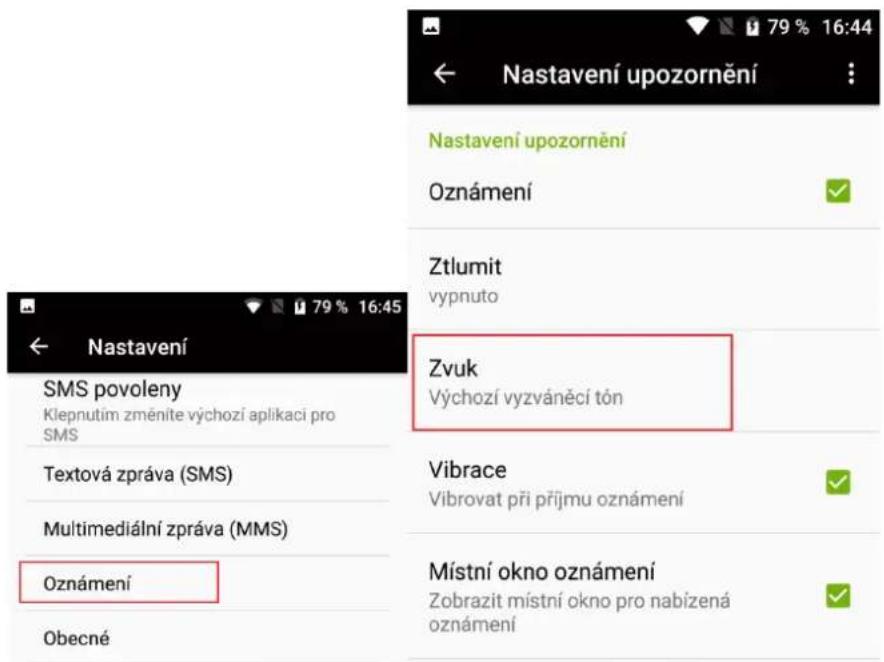 Nastavení upozornění Nastavení upozornění Oznámení Ztlumit vypnuto Zvuk Výchozí vyzváněcí tón Vibrace Vibrovat při příjmu oznámení Místní okno oznámení Zobrazit místní okno pro nabizená oznámení Obecné