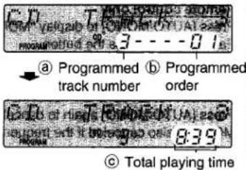 C:\Programm\track number b Programmed order a Programmed b Programmed programmed and 8:3-01s c Total playing time