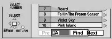 SELECT NUMBER SELECT ENTER RETURN 7 Board 8 Fall In The Frozen Season 9 Violet Sky 10 Pink Island Pre A Find Next