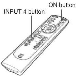 INPUT 4 button ON button
