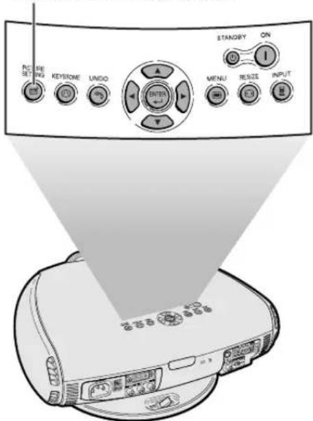 PICK SETTING KEYSTONE UNDO STANDING ON MENU RESIZE INPUT ENTER