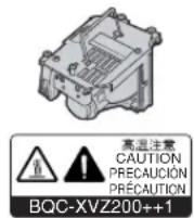 SHARP DT-300 - Caution concerning the lamp unit - 1