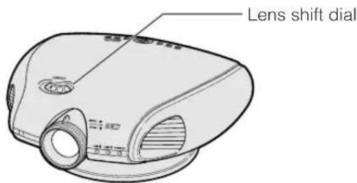 Lens shift dial