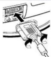 SHARP DT-300 - Connecting the thumbscrew cables - 1