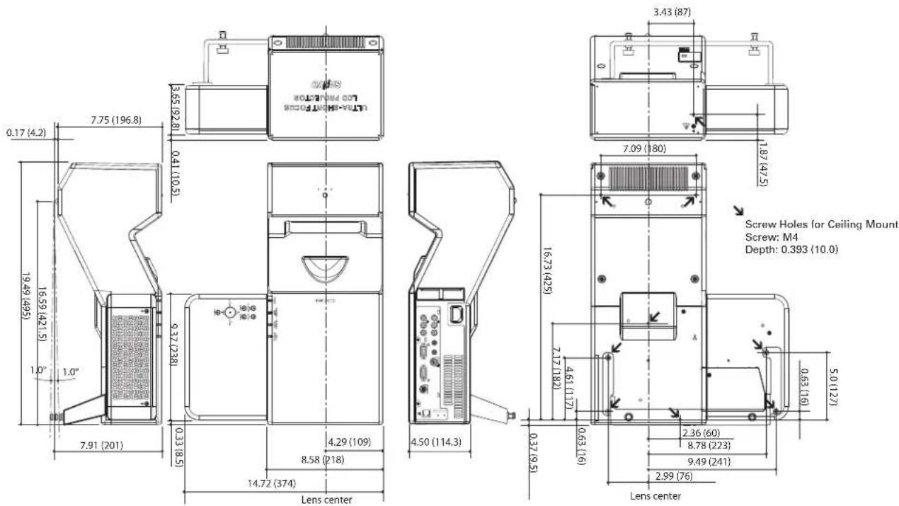 SANYO PLC-XL51A - Dimensions - 1