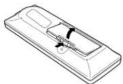 SANYO PLC-XL51A - Remote Control Battery Installation - 1
