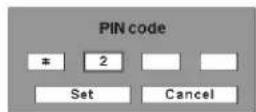 SANYO PLC-XL51A - Enter a PIN code - 4