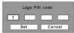 SANYO PLC-XL51A - Change the Logo PIN code - 2