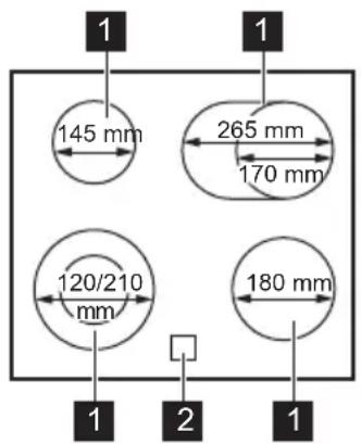 Koenic KBC 23311 - Cooking surface layout - 1