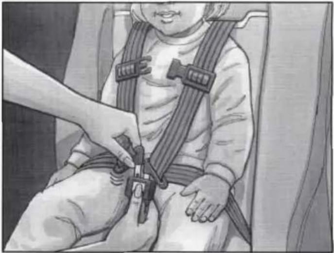 CADILLAC Deville (1997) - Removing the Child from the Built-In Child Restraint - 2