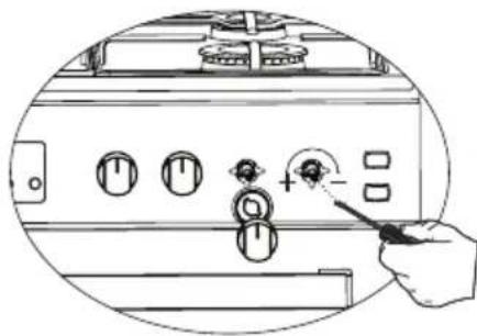 SCHNEIDER SCG 6020X - Reduced Flame Gas Cock Adjustment: - 1
