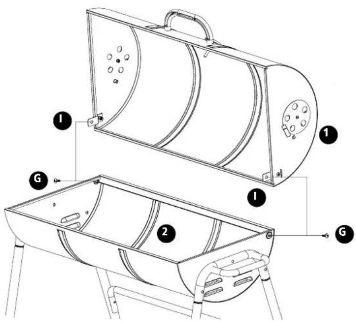 Tesco Barrel Charcoal BBQ KS16013 - Assembly instructions - 3