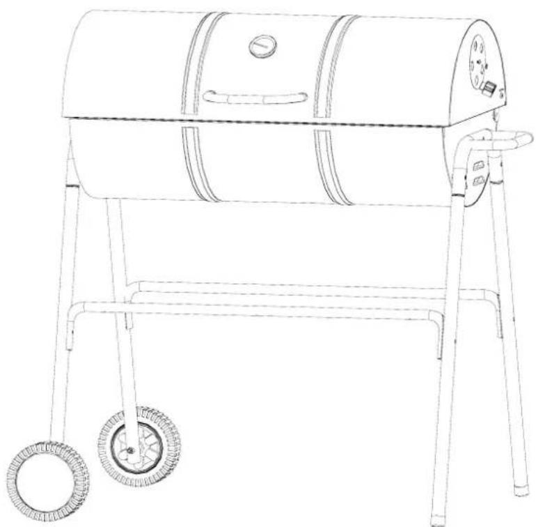 Tesco Barrel Charcoal BBQ KS16013 - Assembly instructions - 2