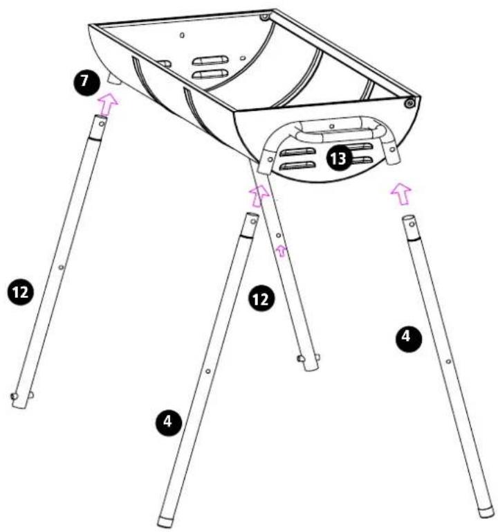Tesco Barrel Charcoal BBQ KS16013 - Assembly instructions - 6