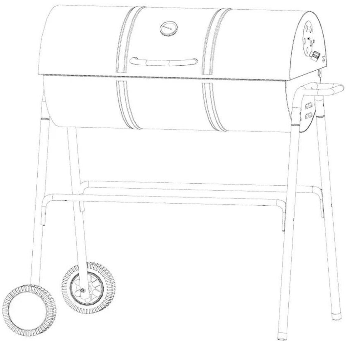 Tesco Barrel Charcoal BBQ KS16013 - Assembly instructions - 1