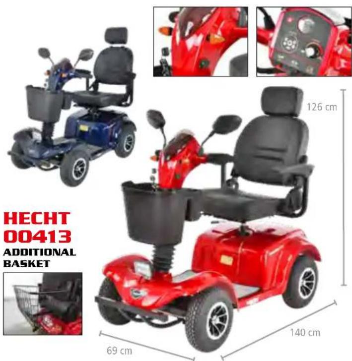 Hecht 738 - E-SCOOTERS, SENIOR WHEELCHAIRS - 2