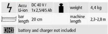 Hecht 738 - ACCU, ELECTRIC AND PETROL CHAINSAWS - 11