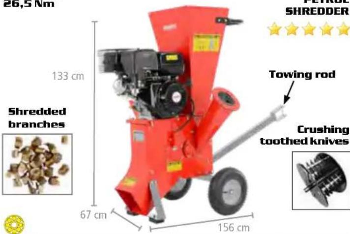Hecht 738 - PETROL SHREDDERS, WOOD LOGGER - 15