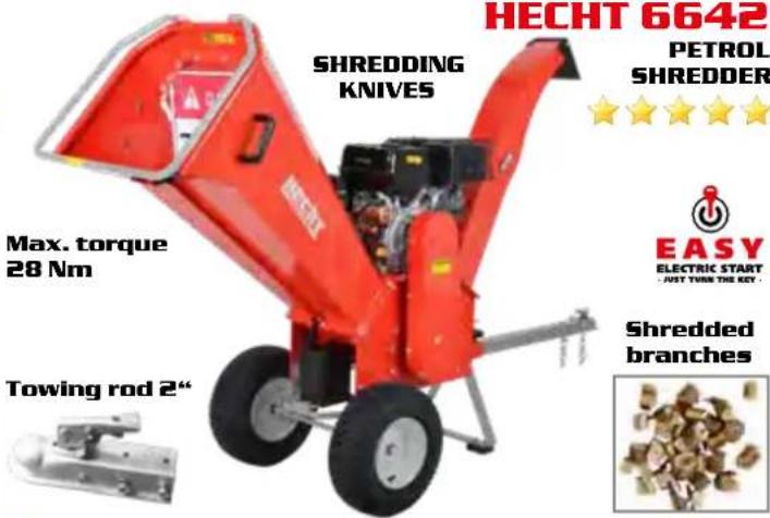 Hecht 738 - PETROL SHREDDERS, WOOD LOGGER - 22