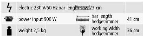 Hecht 738 - ACCU, ELECTRIC AND PETROL CHAINSAWS - 2