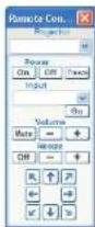 TOSHIBA TLP-WX200 - Click the Remote Control window's buttons. - 1