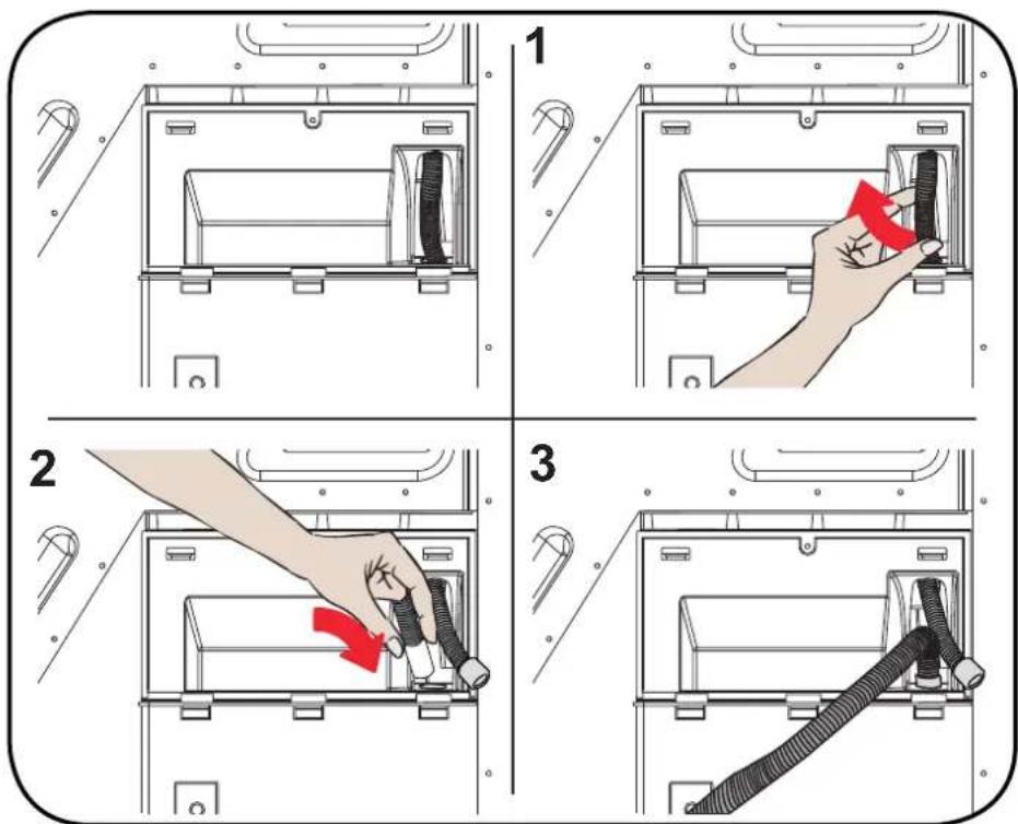 Kernau KFD 801 W - Connecting the Water Discharge Hose - 1