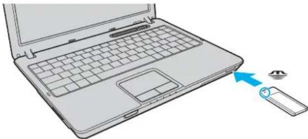SONY Vaio VGN-C1S - Vkládání média Memory Stick - 1