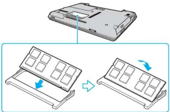 SONY Vaio VGN-C1S - Vyjmutí a instalace pamět'ového modulu - 3