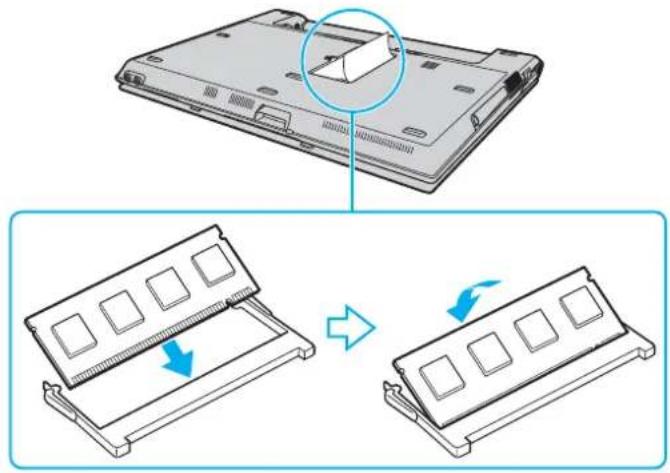 SONY Vaio VGN-G11XN - Vyjmutí a instalace pamět'ového modulu - 4