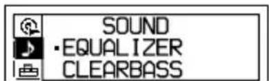 SOUND • EQUALIZER CLEARBASS
